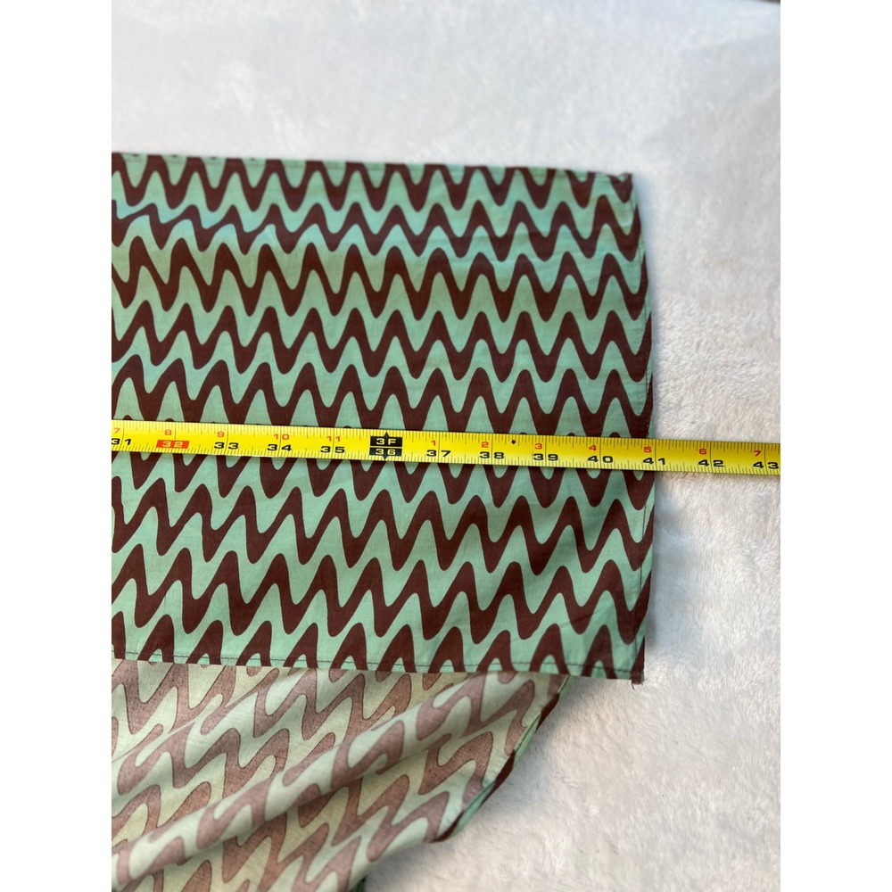 Zara Green Lizzie Shirt Dress Womens XS Long Sleeve Tie Front Midi Mod Retro - Picture 8 of 12